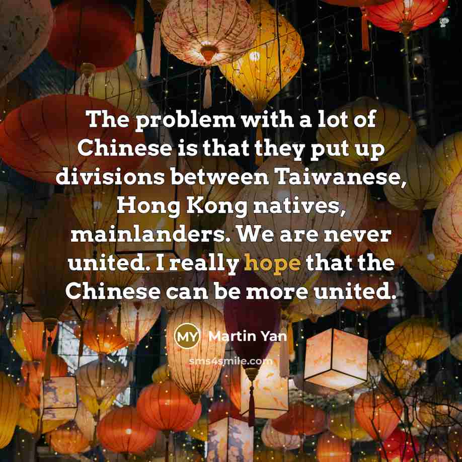 “The problem with a lot of Chinese is that they…” quote by Martin Yan