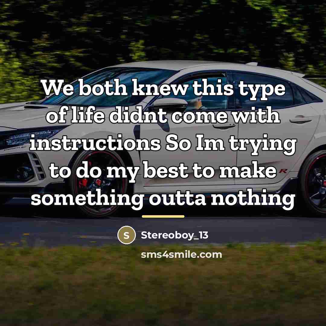 “We both knew this type of life didnt come with…” quote by Stereoboy_13