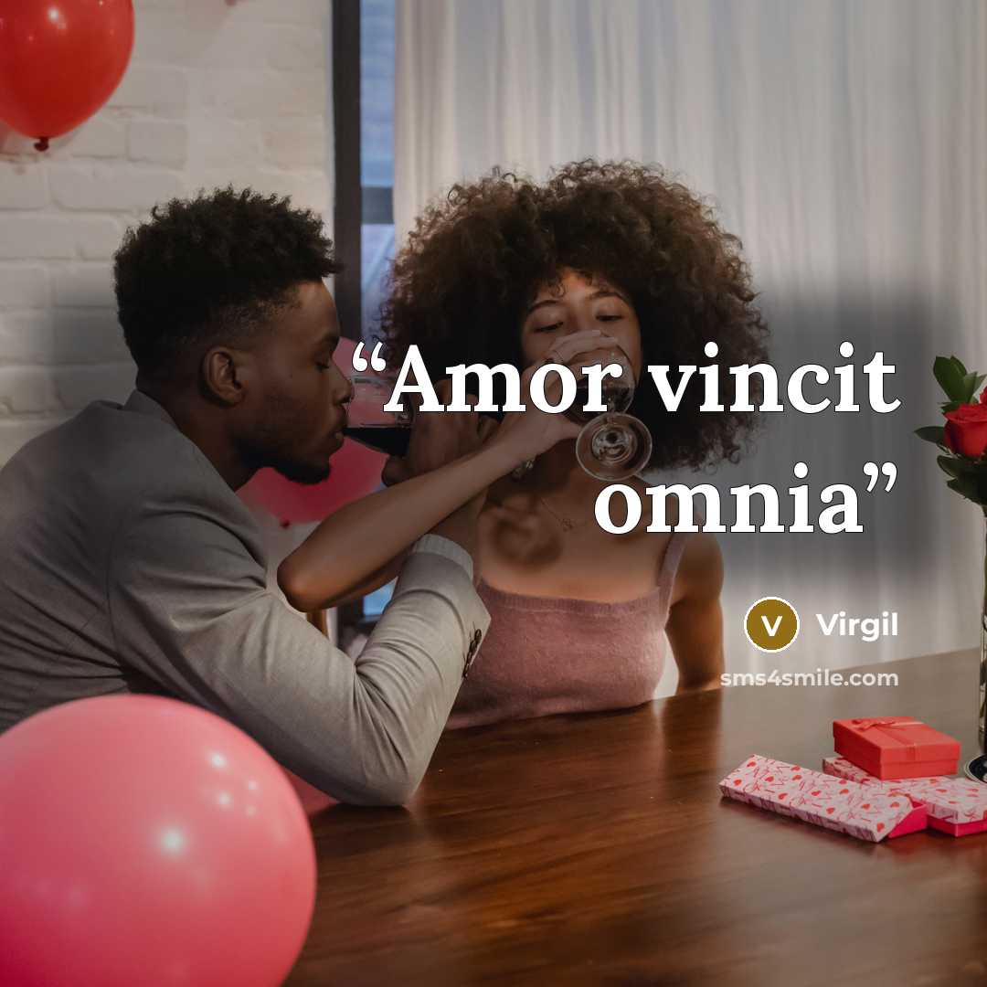 “Amor vincit omnia” quote by Virgil