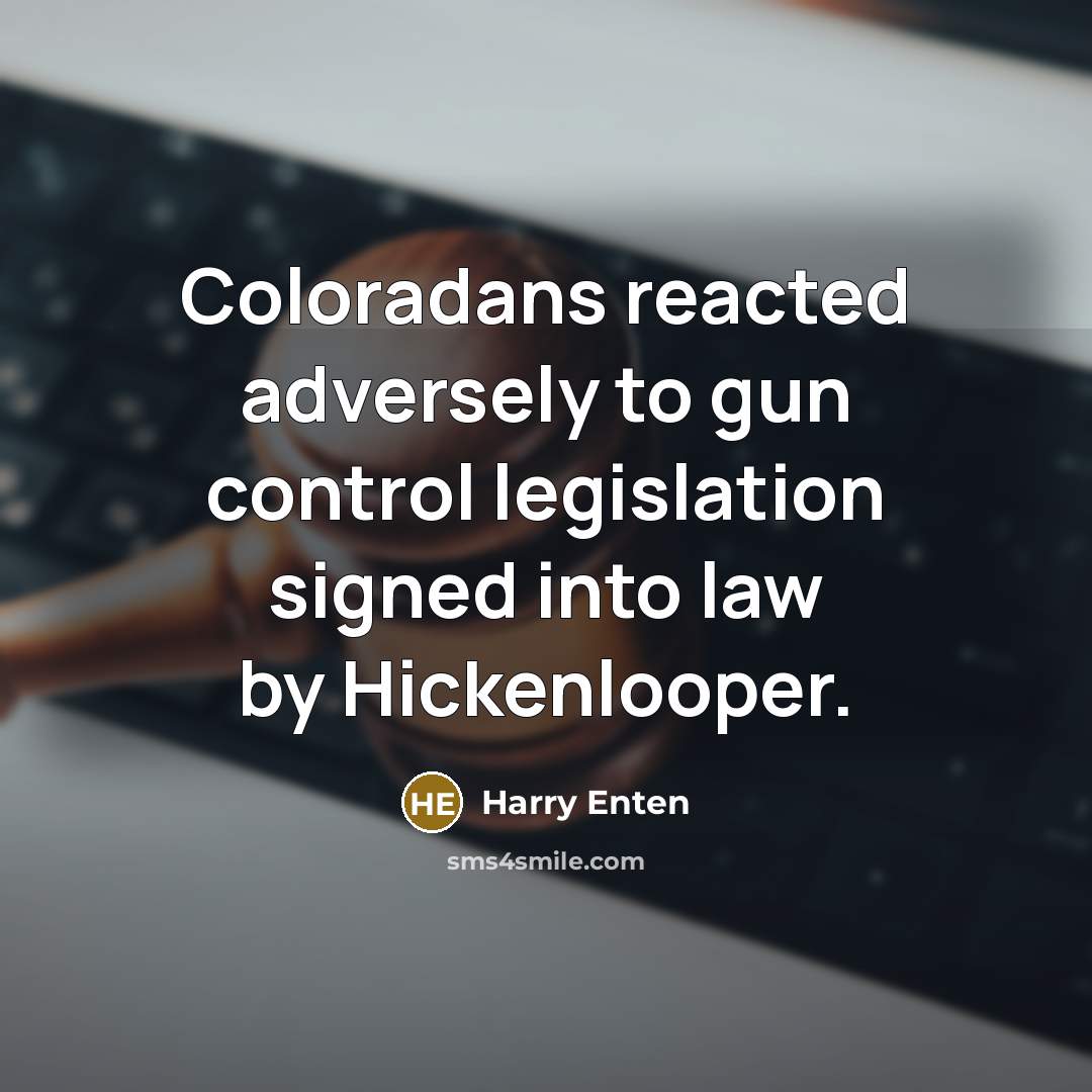 “Coloradans reacted adversely to gun control legislation signed into law…” quote by Harry Enten