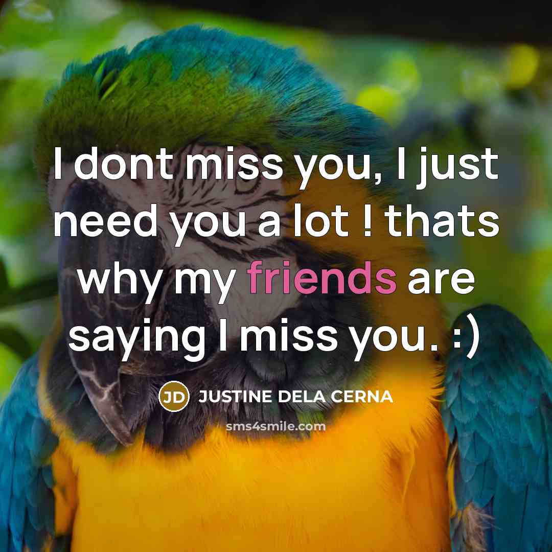 “I dont miss you, I just need you a lot…” quote by JUSTINE DELA CERNA