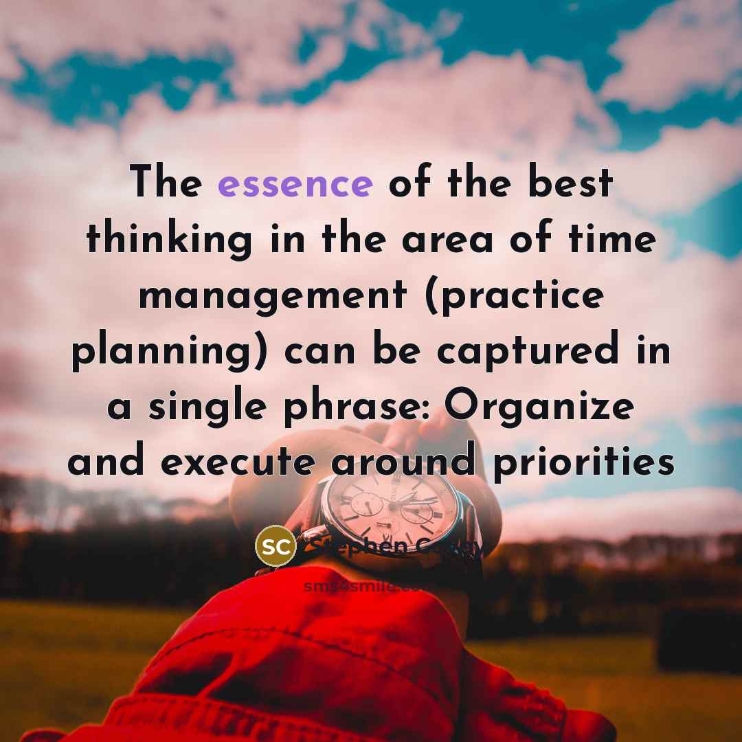 “The essence of the best thinking in the area of…” quote by Stephen Covey