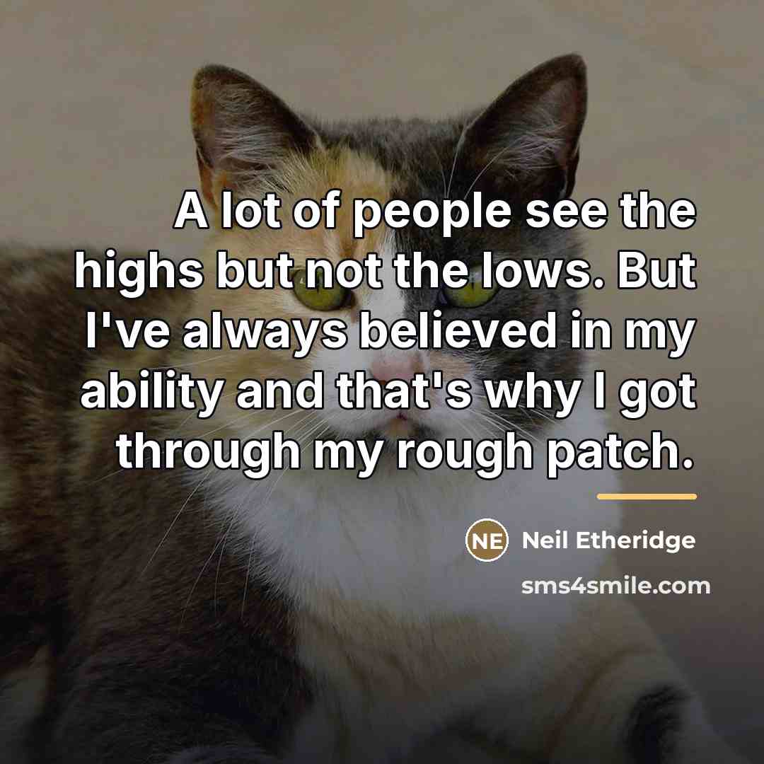 “A lot of people see the highs but not the…” quote by Neil Etheridge