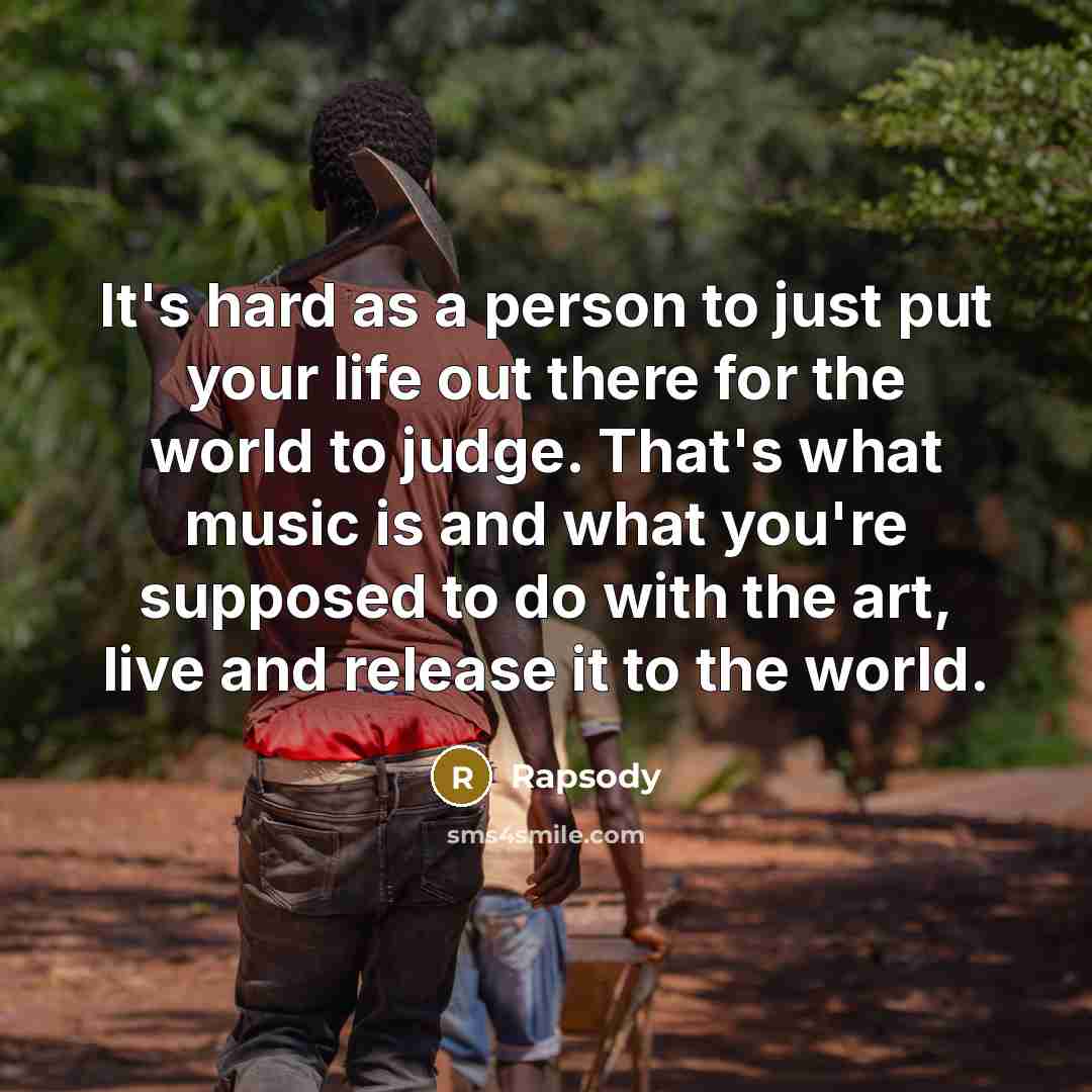 “It's hard as a person to just put your life…” quote by Rapsody