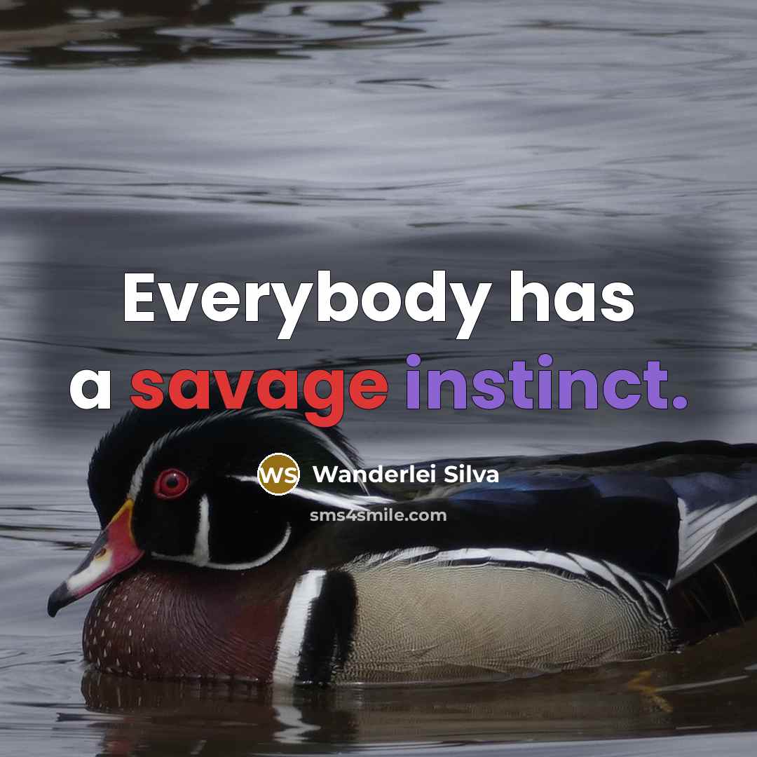 “Everybody has a savage instinct.…” quote by Wanderlei Silva
