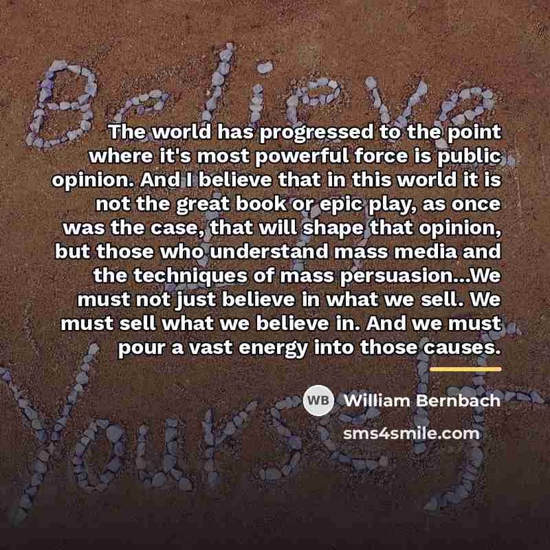 “The world has progressed to the point where it's most…” quote by William Bernbach