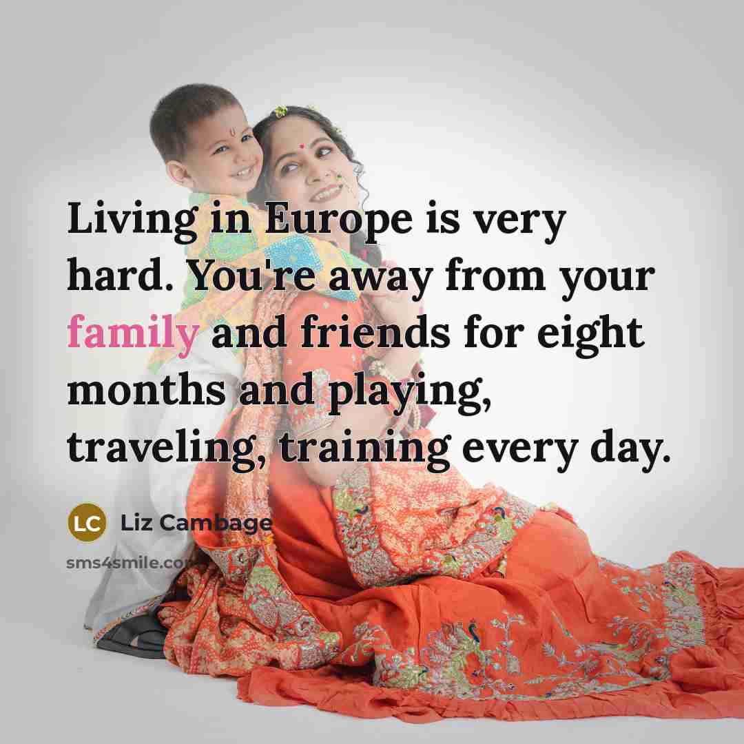 “Living in Europe is very hard. You're away from your…” quote by Liz Cambage