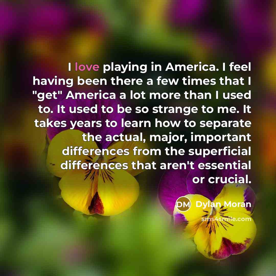 “I love playing in America. I feel having been there…” quote by Dylan Moran