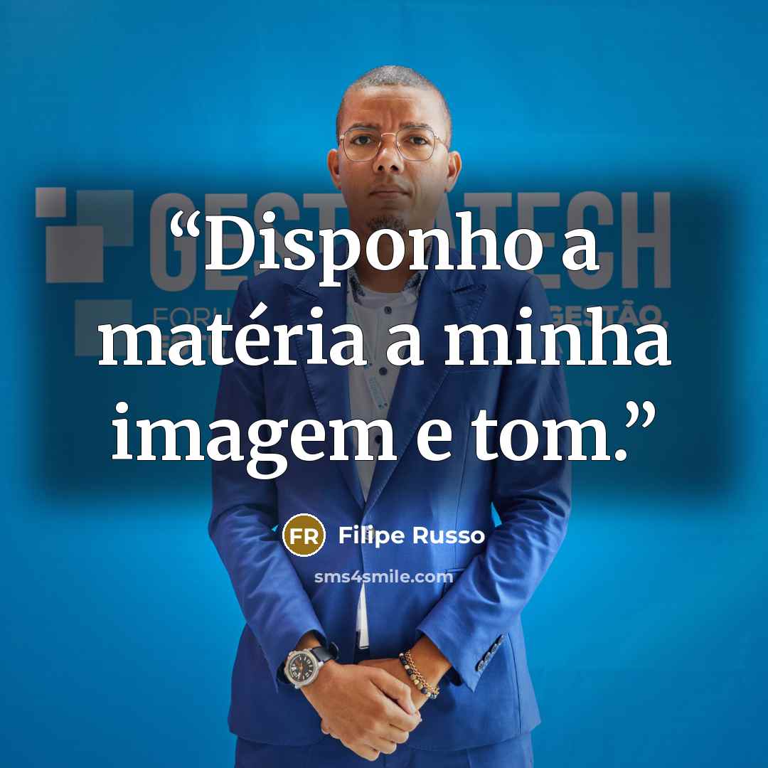 “Disponho a matéria a minha imagem e tom.” quote by Filipe Russo