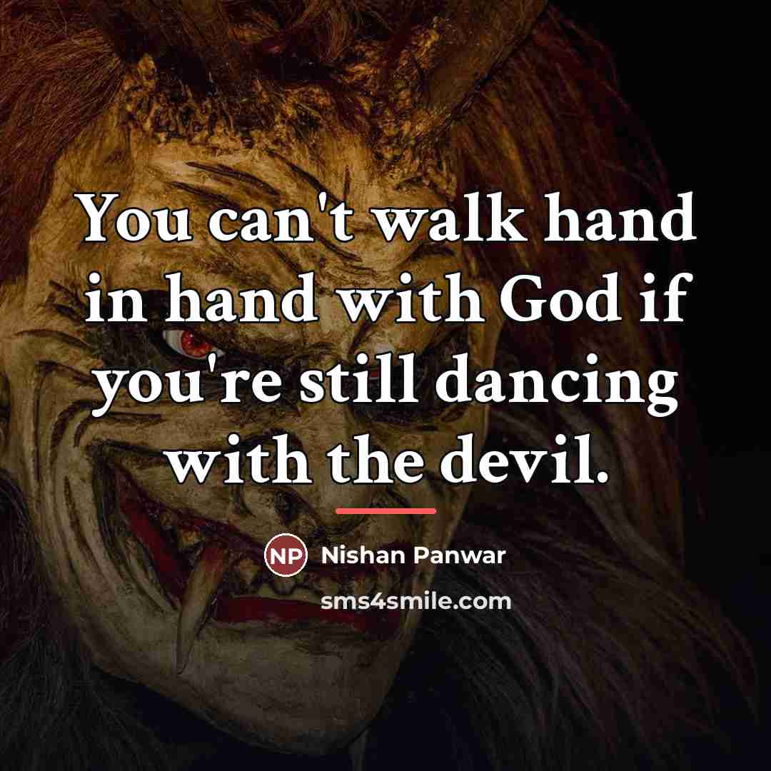 “You can't walk hand in hand with God if you're…” quote by Nishan Panwar