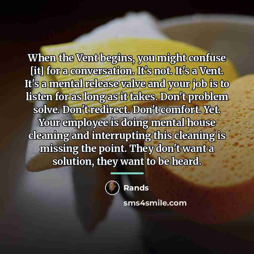 “When the Vent begins, you might confuse [it] for a…” quote by Rands