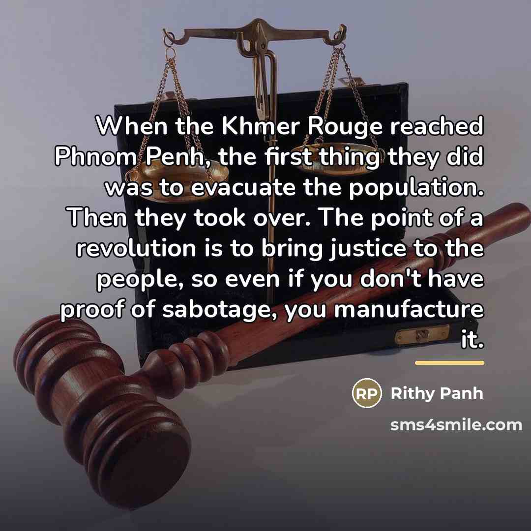 “When the Khmer Rouge reached Phnom Penh, the first thing…” quote by Rithy Panh