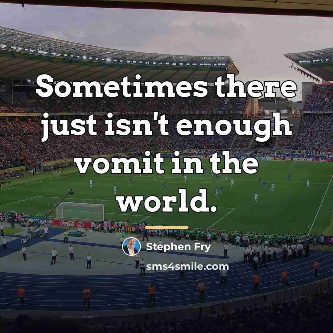 “Sometimes there just isn't enough vomit in the world.…” quote by Stephen Fry