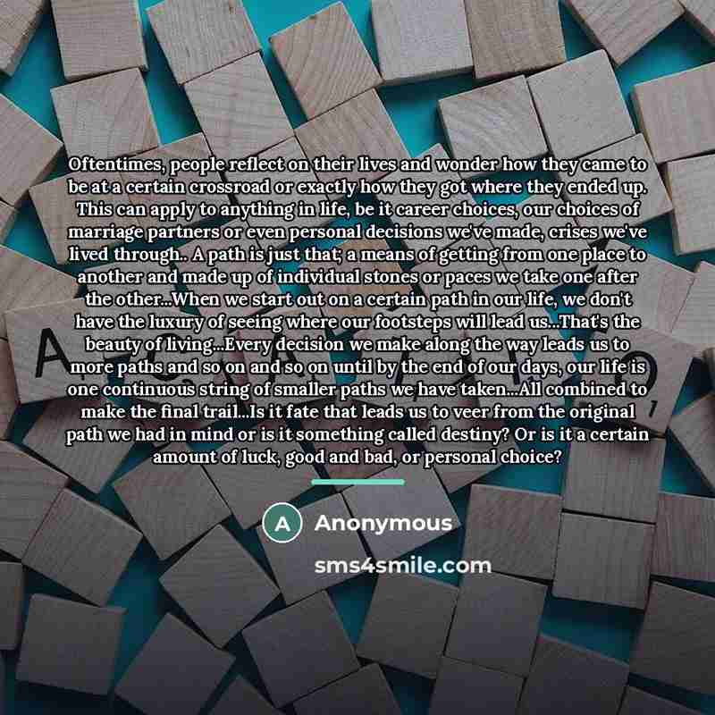 “Oftentimes, people reflect on their lives and wonder how they…” quote by Anonymous