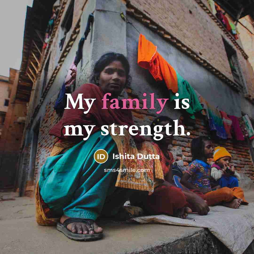 “My family is my strength.…” quote by Ishita Dutta
