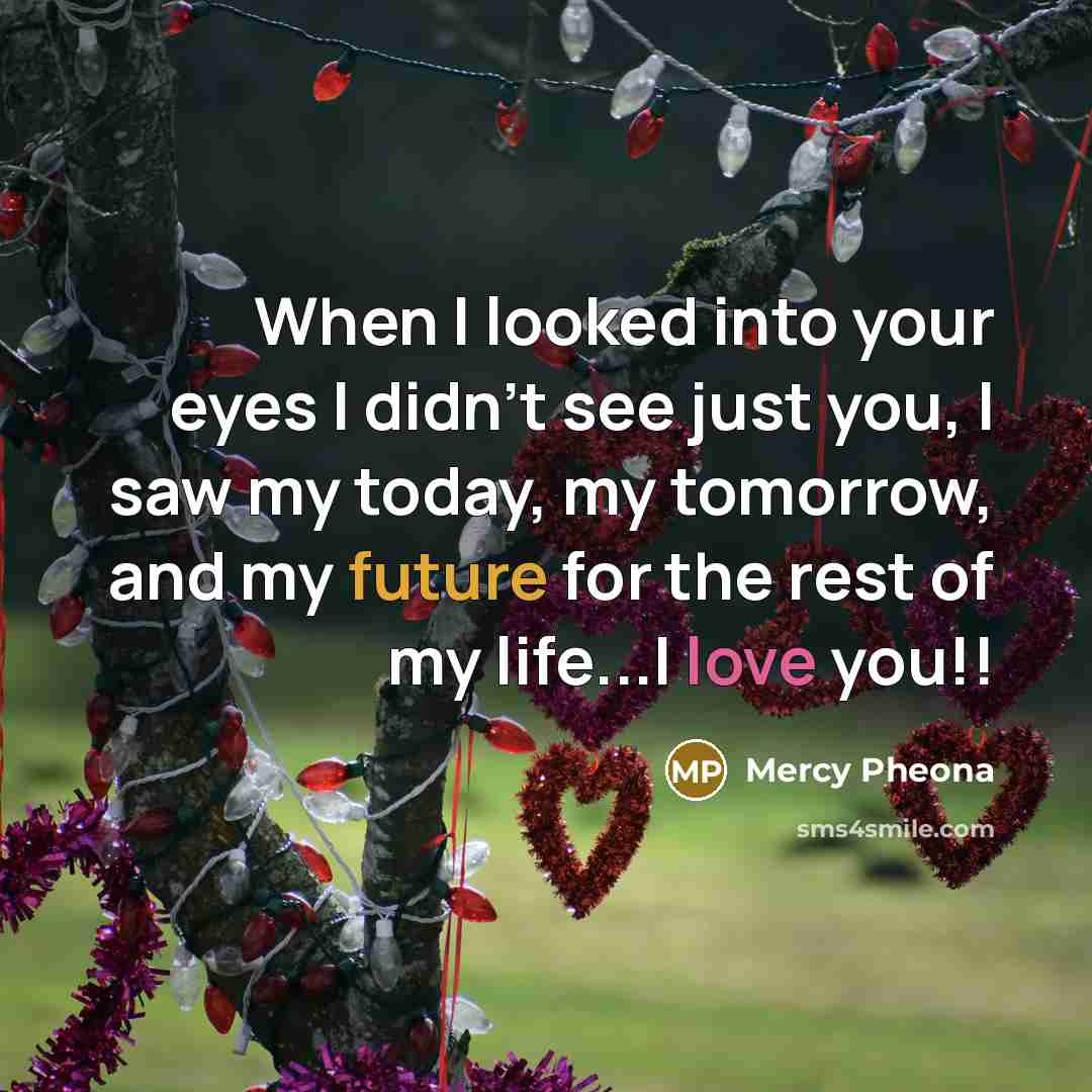 “When I looked into your eyes I didn't see just…” quote by Mercy Pheona
