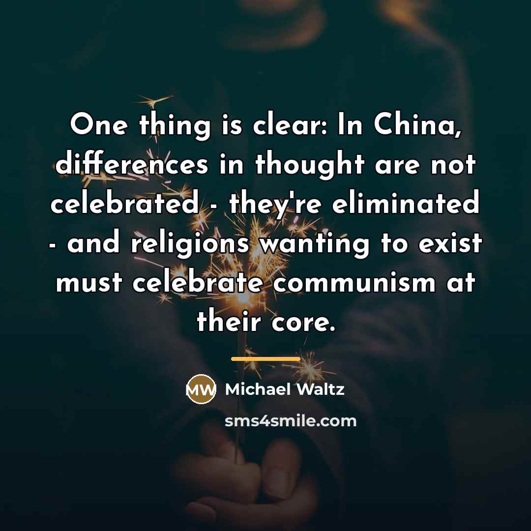 “One thing is clear: In China, differences in thought are…” quote by Michael Waltz