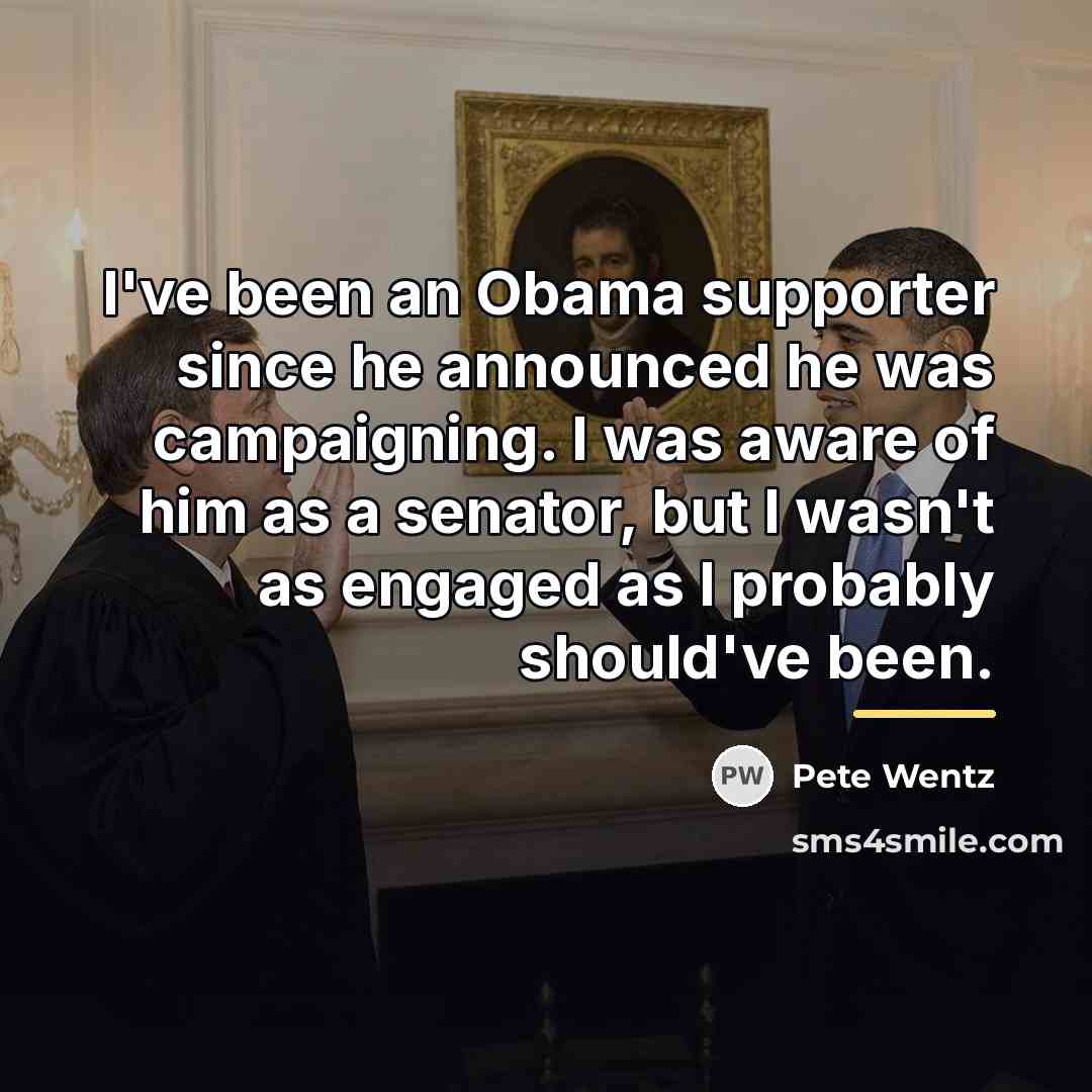 “I've been an Obama supporter since he announced he was…” quote by Pete Wentz