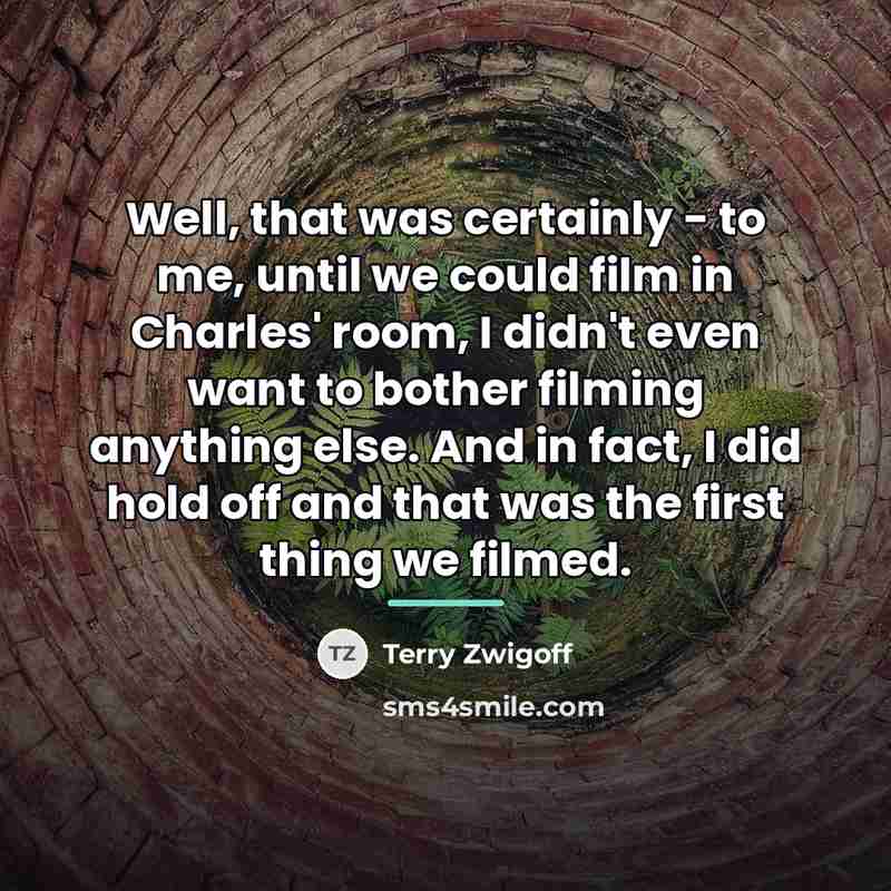 “Well, that was certainly - to me, until we could…” quote by Terry Zwigoff