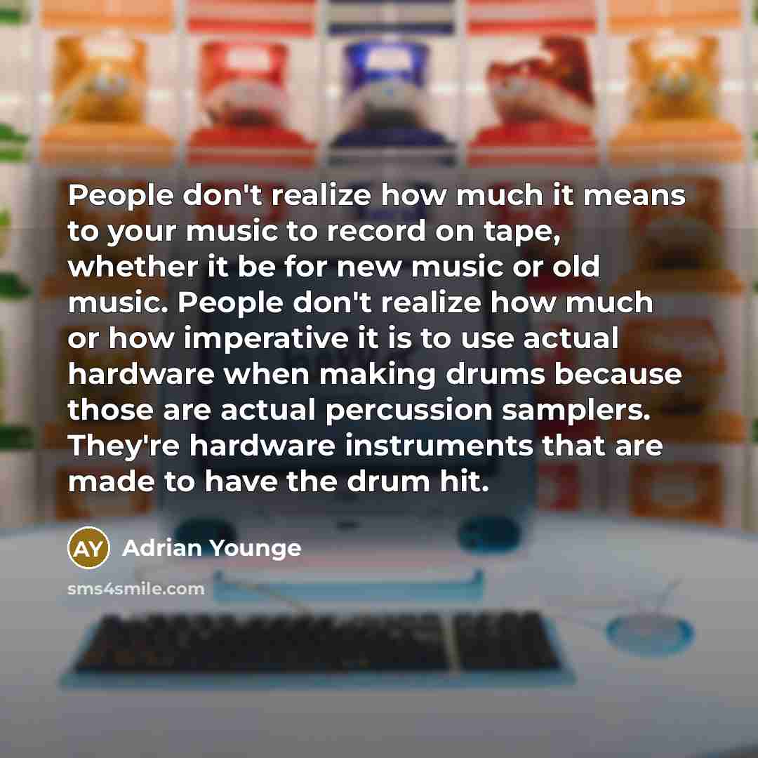 “People don't realize how much it means to your music…” quote by Adrian Younge