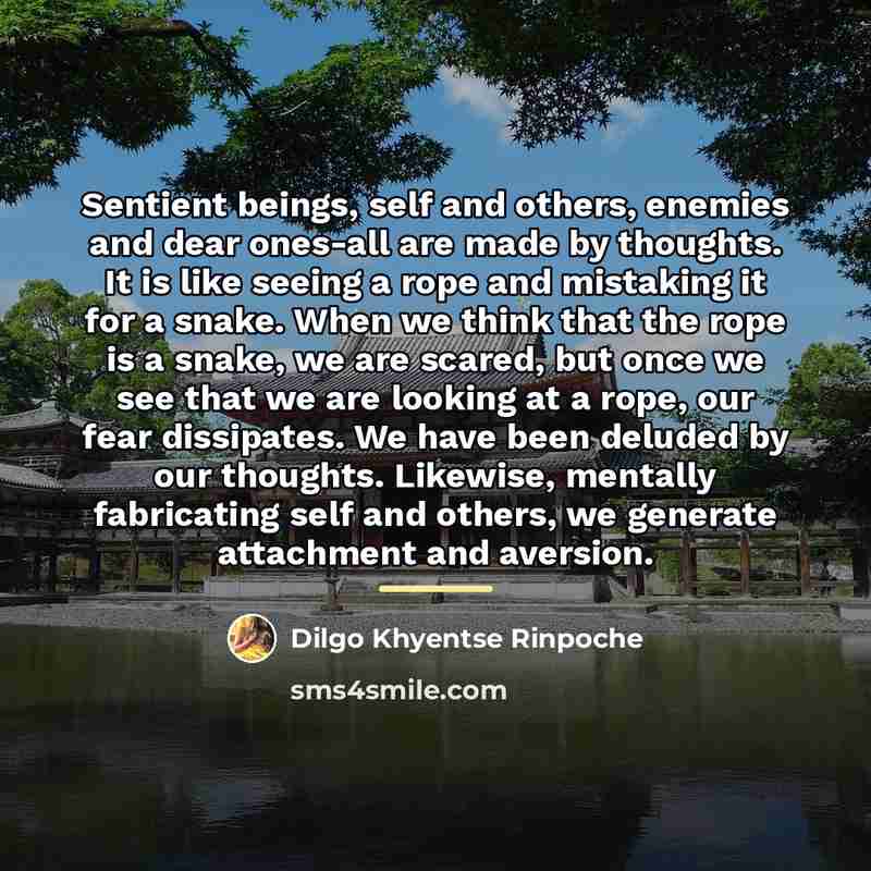 “Sentient beings, self and others, enemies and dear ones-all are…” quote by Dilgo Khyentse Rinpoche