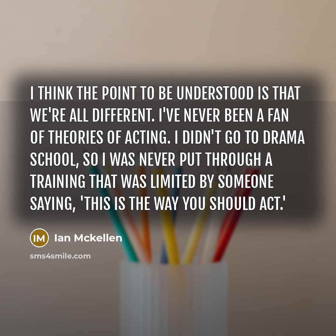“I think the point to be understood is that we're…” quote by Ian Mckellen