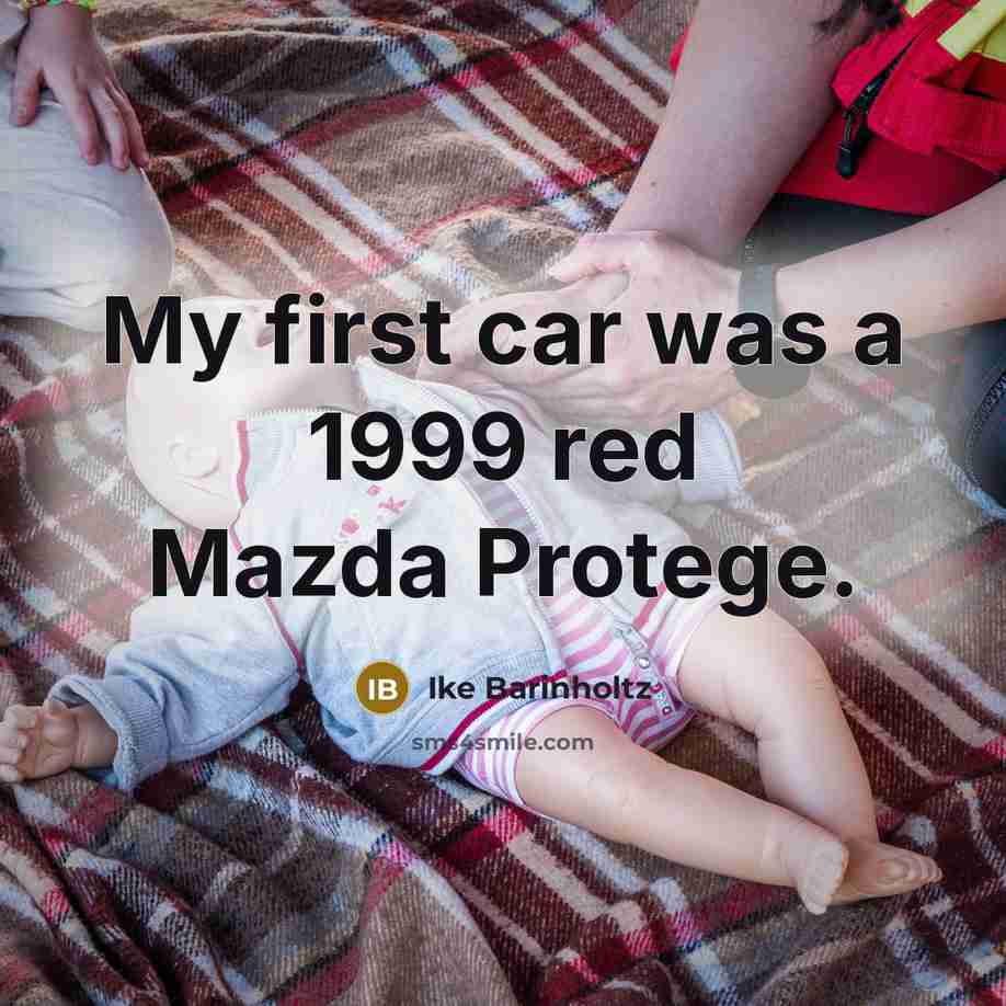 “My first car was a 1999 red Mazda Protege.…” quote by Ike Barinholtz