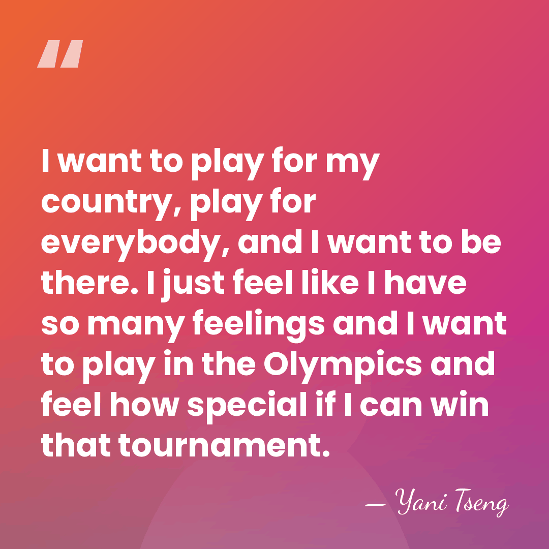 I want to play for my country, play for everybody, and I&hellip; - Yani Tseng