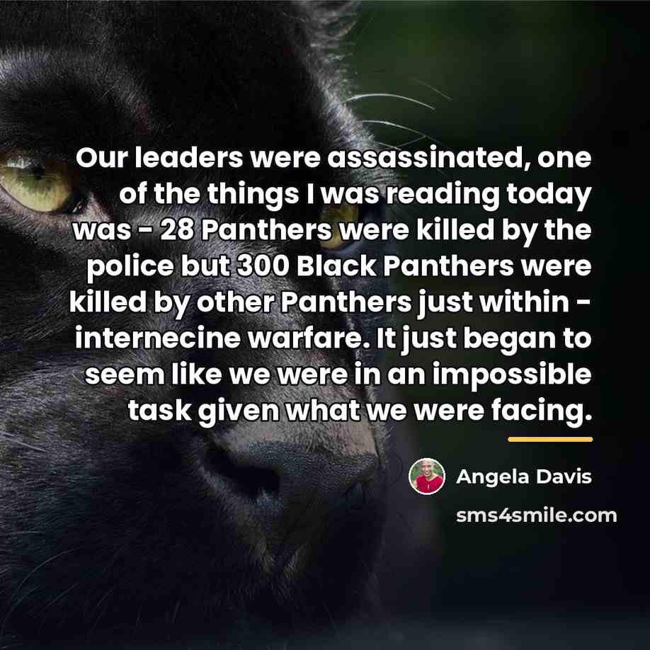 “Our leaders were assassinated, one of the things I was…” quote by Angela Davis