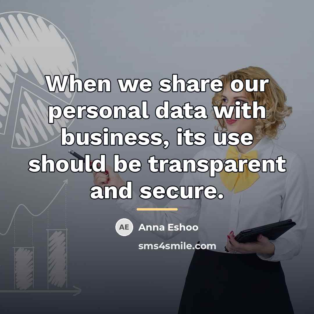 “When we share our personal data with business, its use…” quote by Anna Eshoo