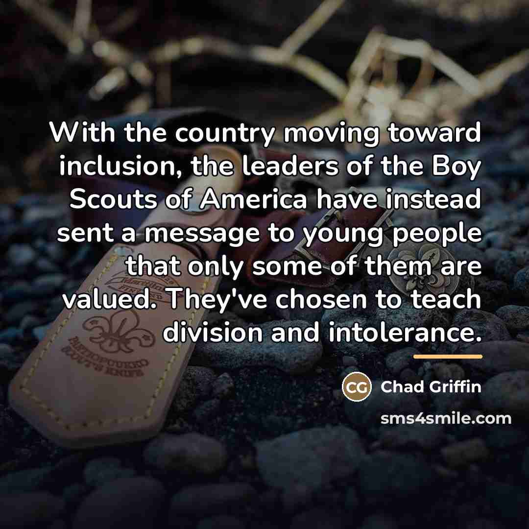 “With the country moving toward inclusion, the leaders of the…” quote by Chad Griffin