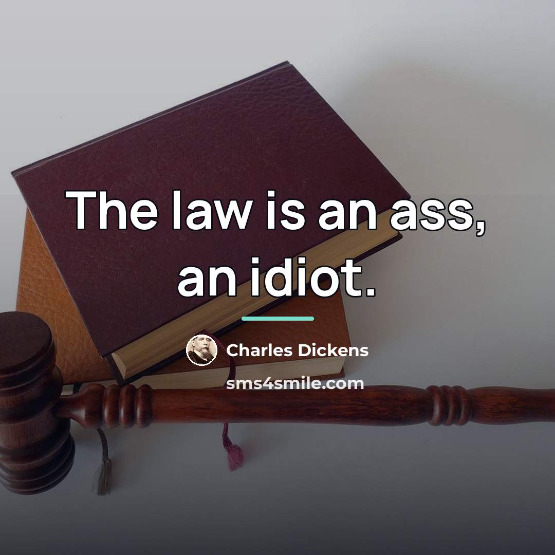 “The law is an ass, an idiot.…” quote by Charles Dickens