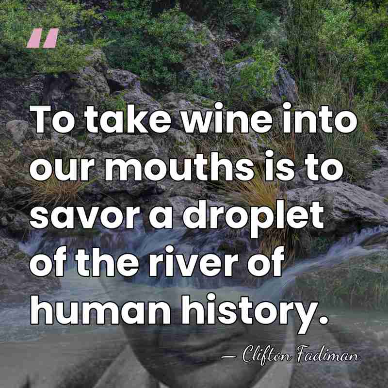 To take wine into our mouths is to savor a droplet of&hellip; - Clifton Fadiman