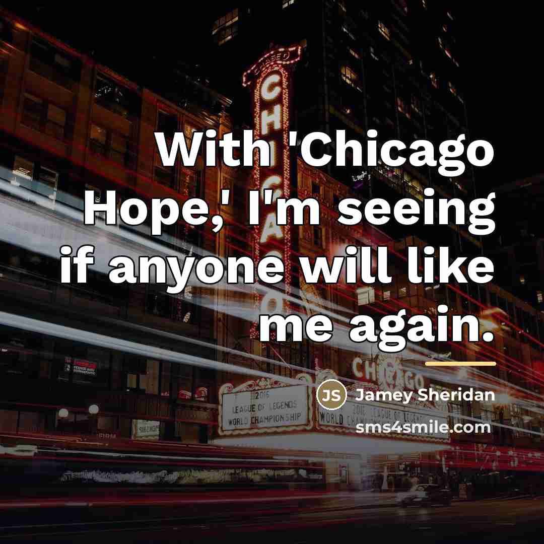“With 'Chicago Hope,' I'm seeing if anyone will like me…” quote by Jamey Sheridan