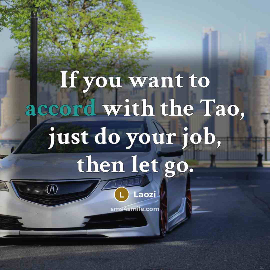 “If you want to accord with the Tao, just do…” quote by Laozi