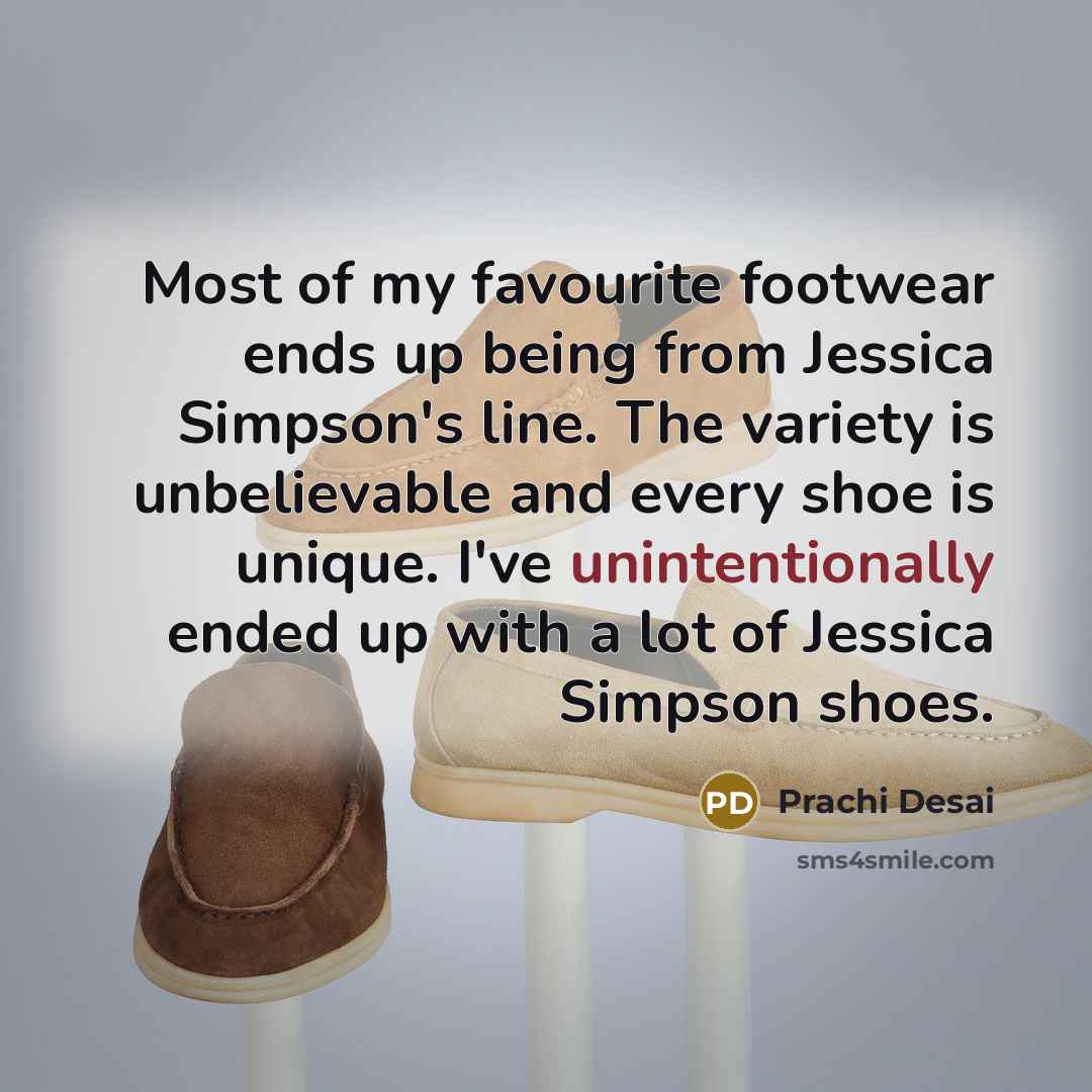 “Most of my favourite footwear ends up being from Jessica…” quote by Prachi Desai
