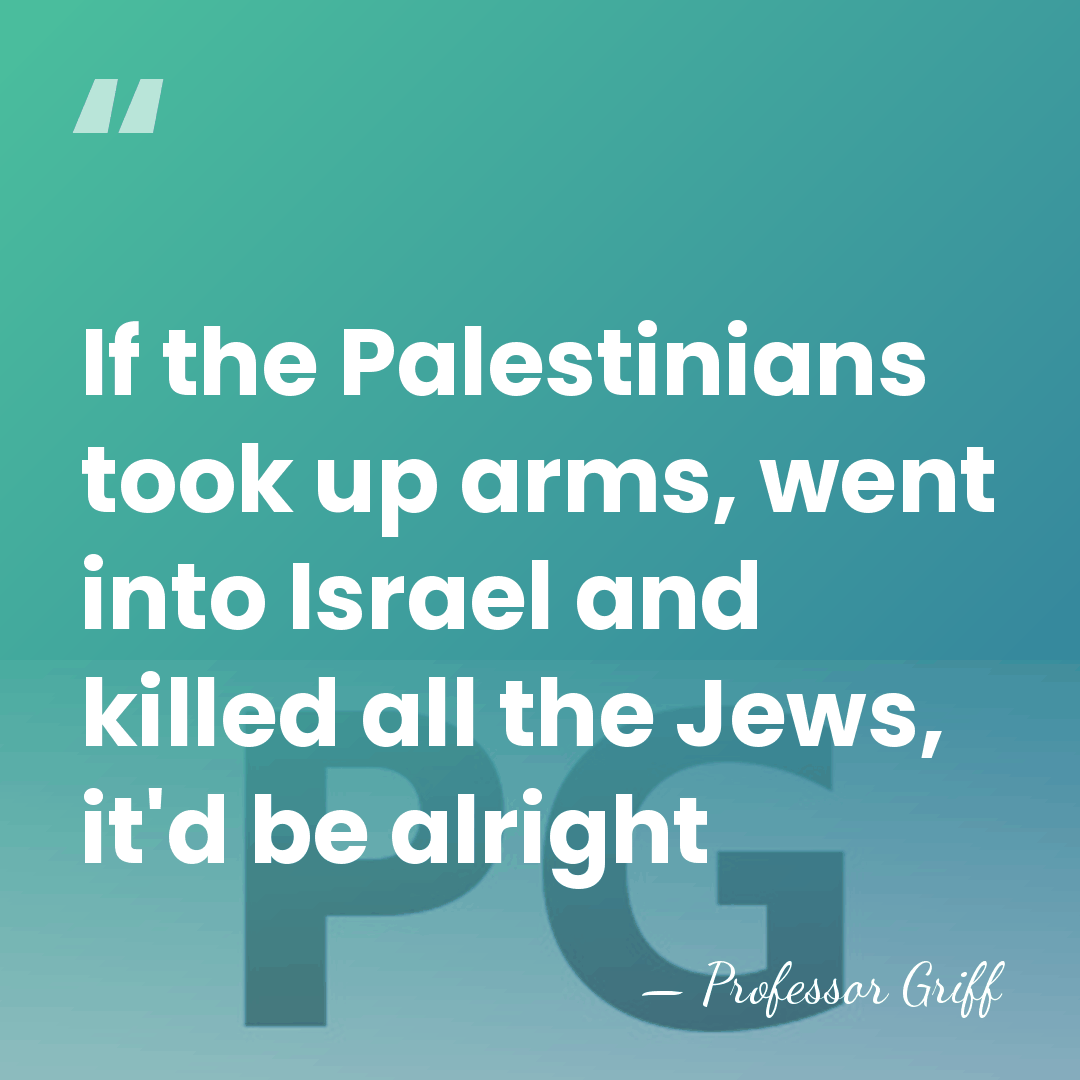 If the Palestinians took up arms, went into Israel and killed all&hellip; - Professor Griff