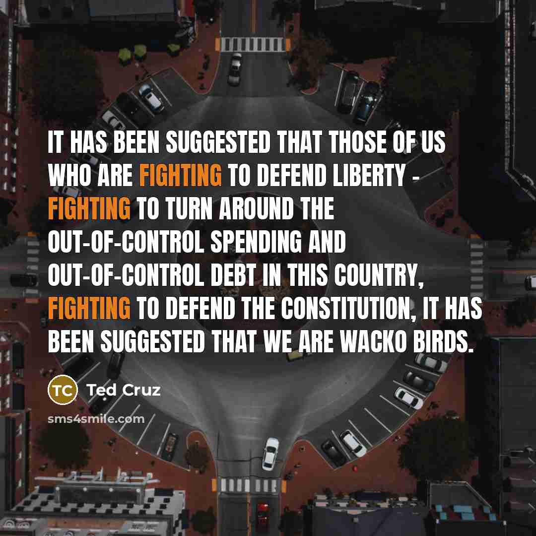 “It has been suggested that those of us who are…” quote by Ted Cruz