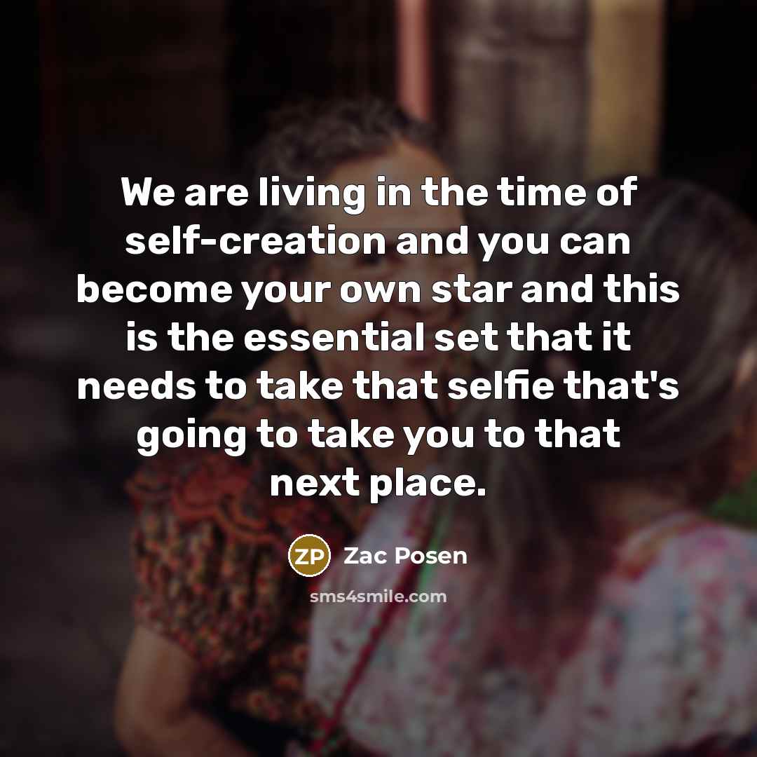 “We are living in the time of self-creation and you…” quote by Zac Posen