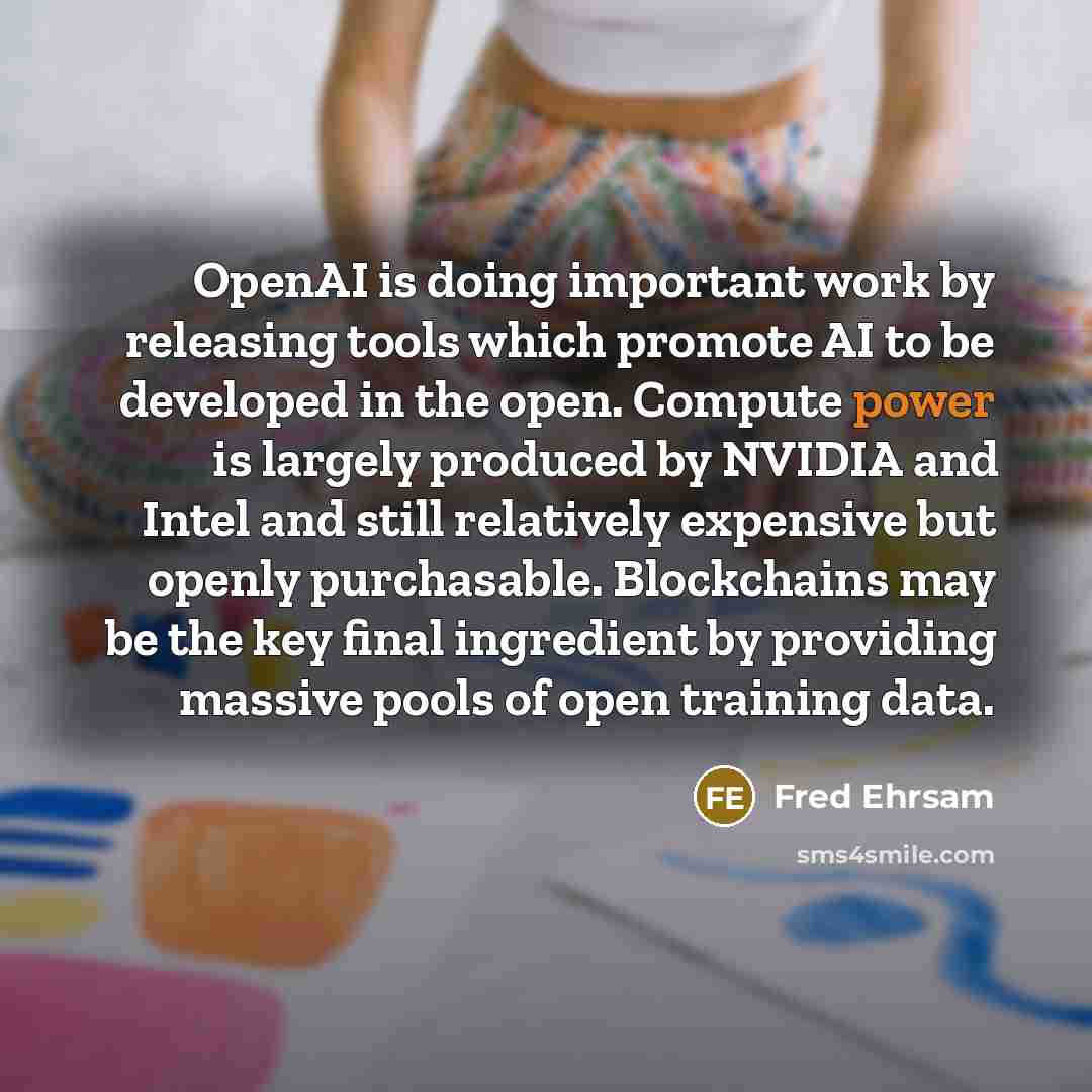 “OpenAI is doing important work by releasing tools which promote…” quote by Fred Ehrsam