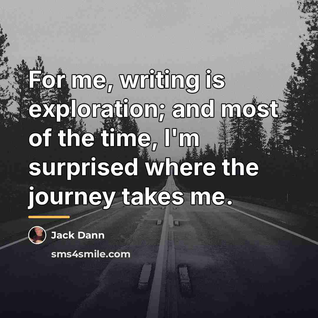 “For me, writing is exploration; and most of the time,…” quote by Jack Dann