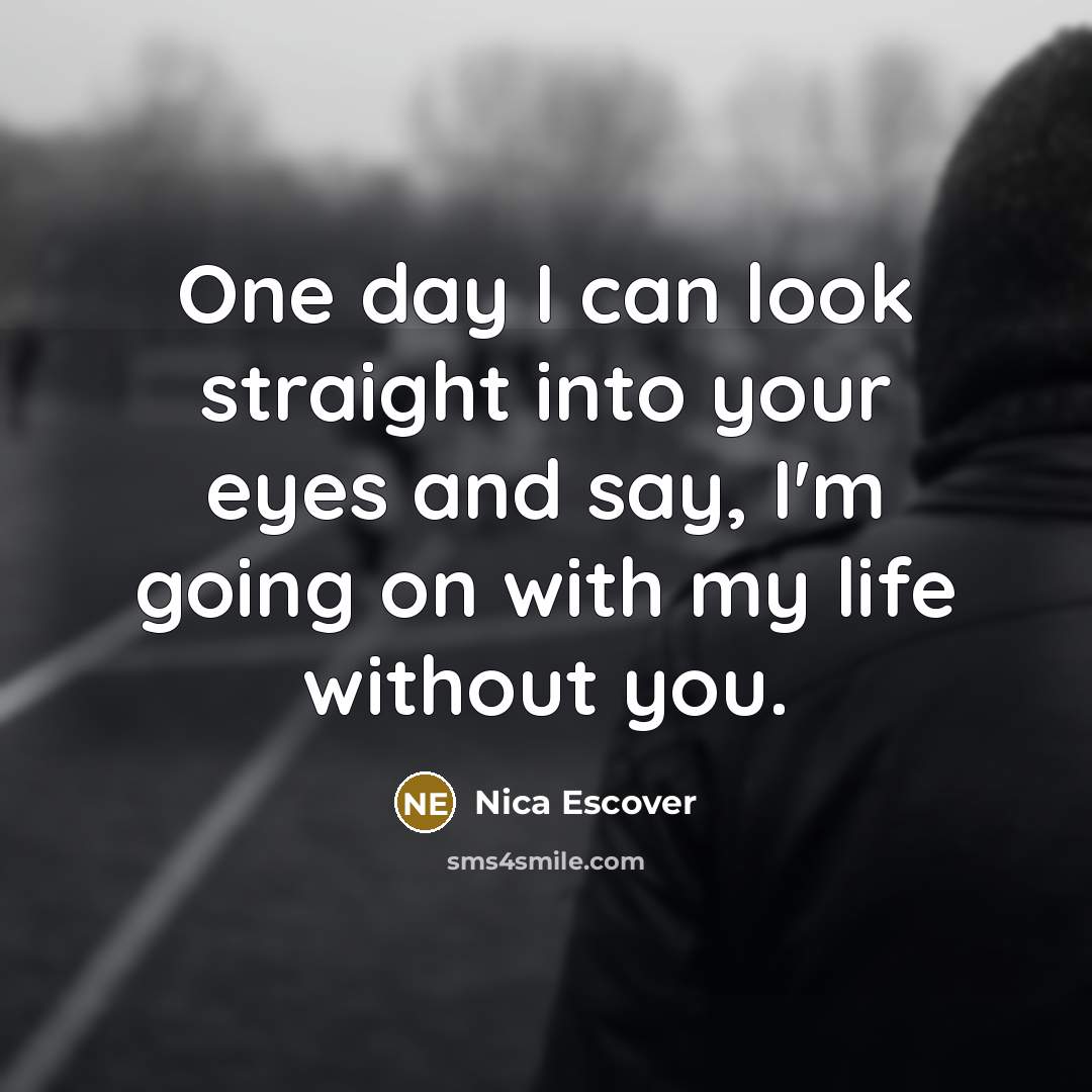 “One day I can look straight into your eyes and…” quote by Nica Escover