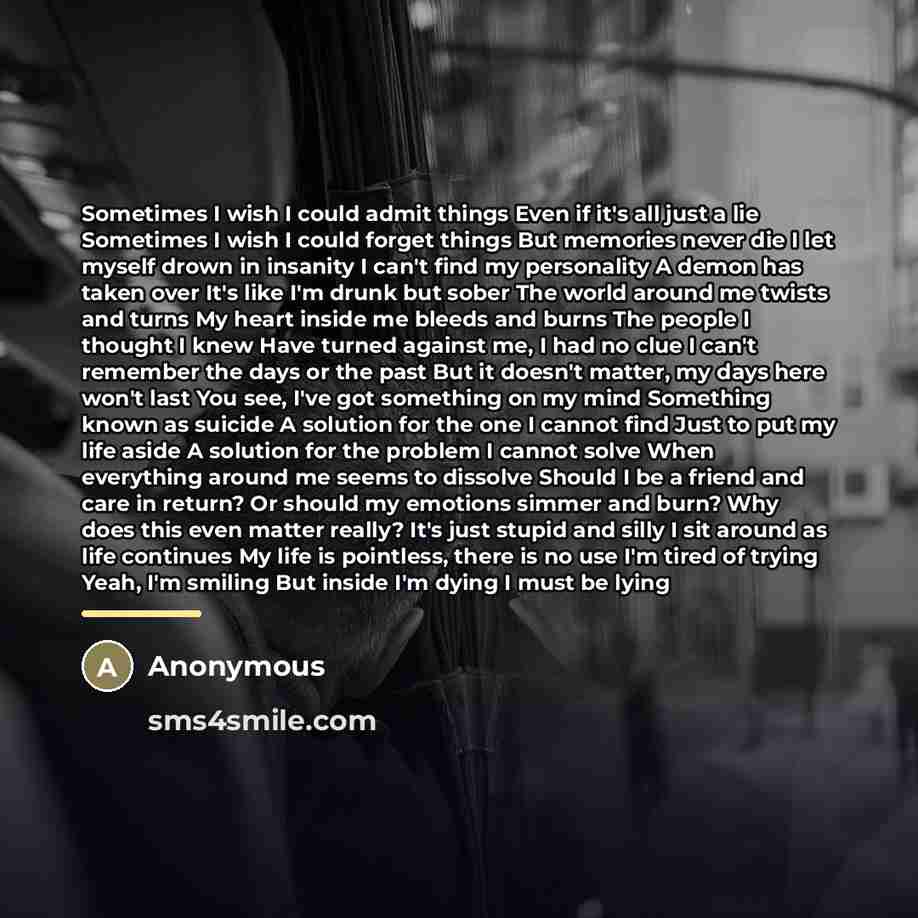 “Sometimes I wish I could admit things Even if it's…” quote by Anonymous