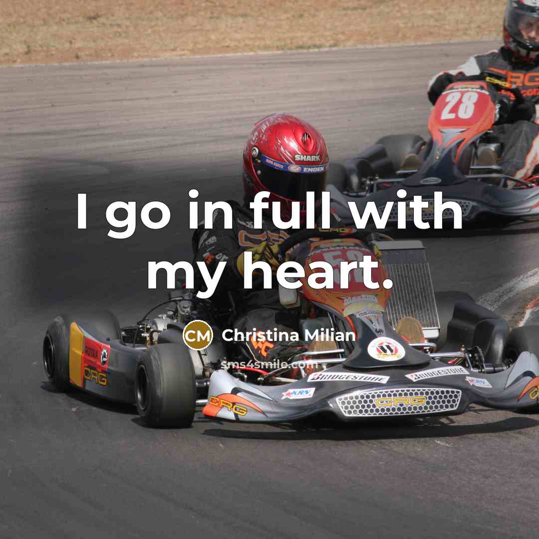 “I go in full with my heart.…” quote by Christina Milian