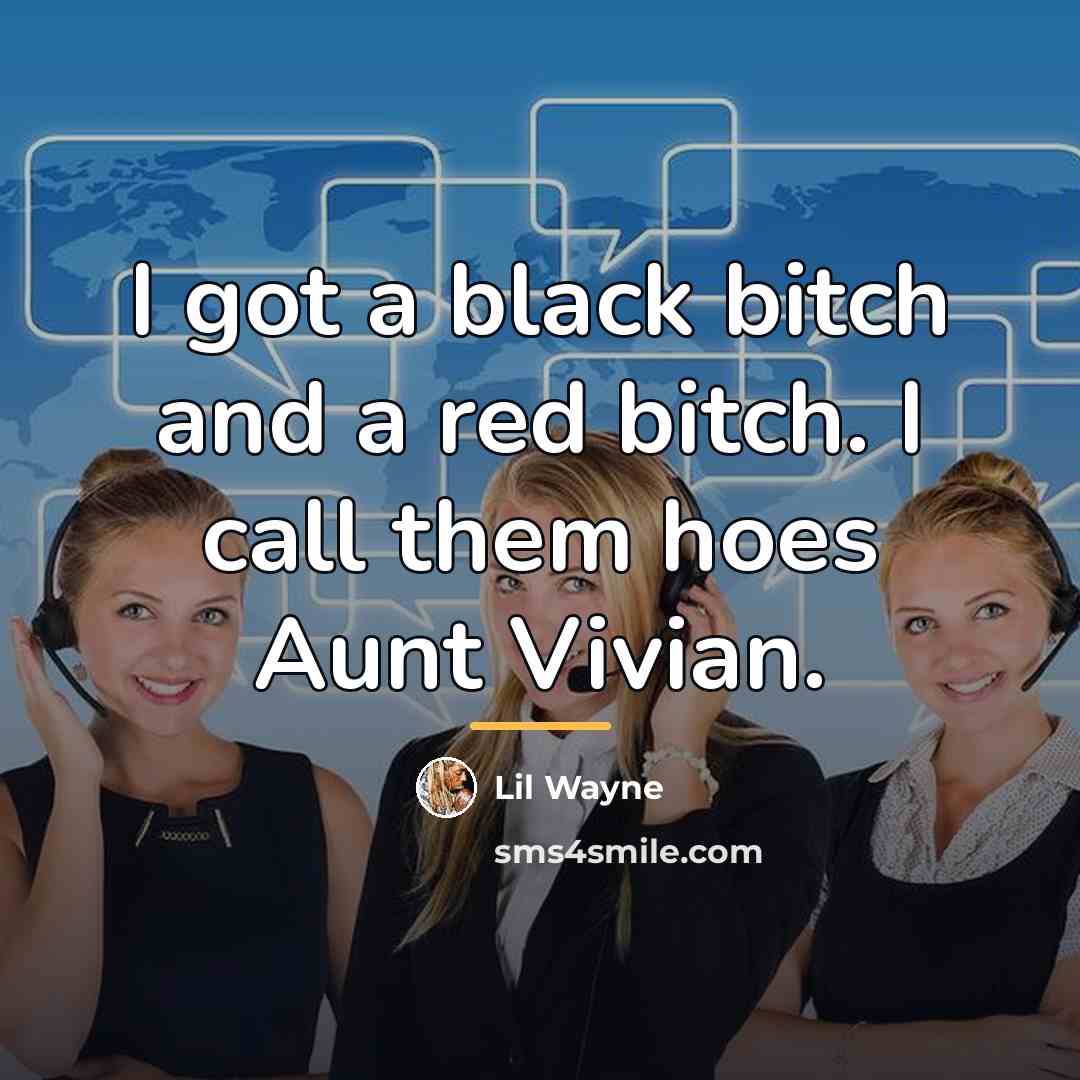 “I got a black bitch and a red bitch. I…” quote by Lil Wayne