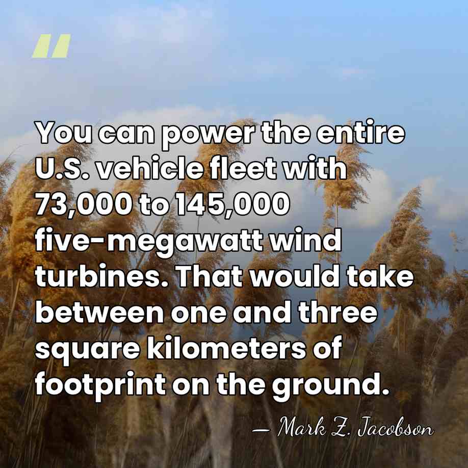 You can power the entire U.S. vehicle fleet with 73,000 to 145,000&hellip; - Mark Z. Jacobson