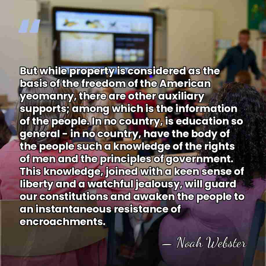 But while property is considered as the basis of the freedom of&hellip; - Noah Webster