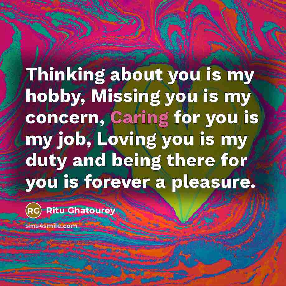 “Thinking about you is my hobby, Missing you is my…” quote by Ritu Ghatourey