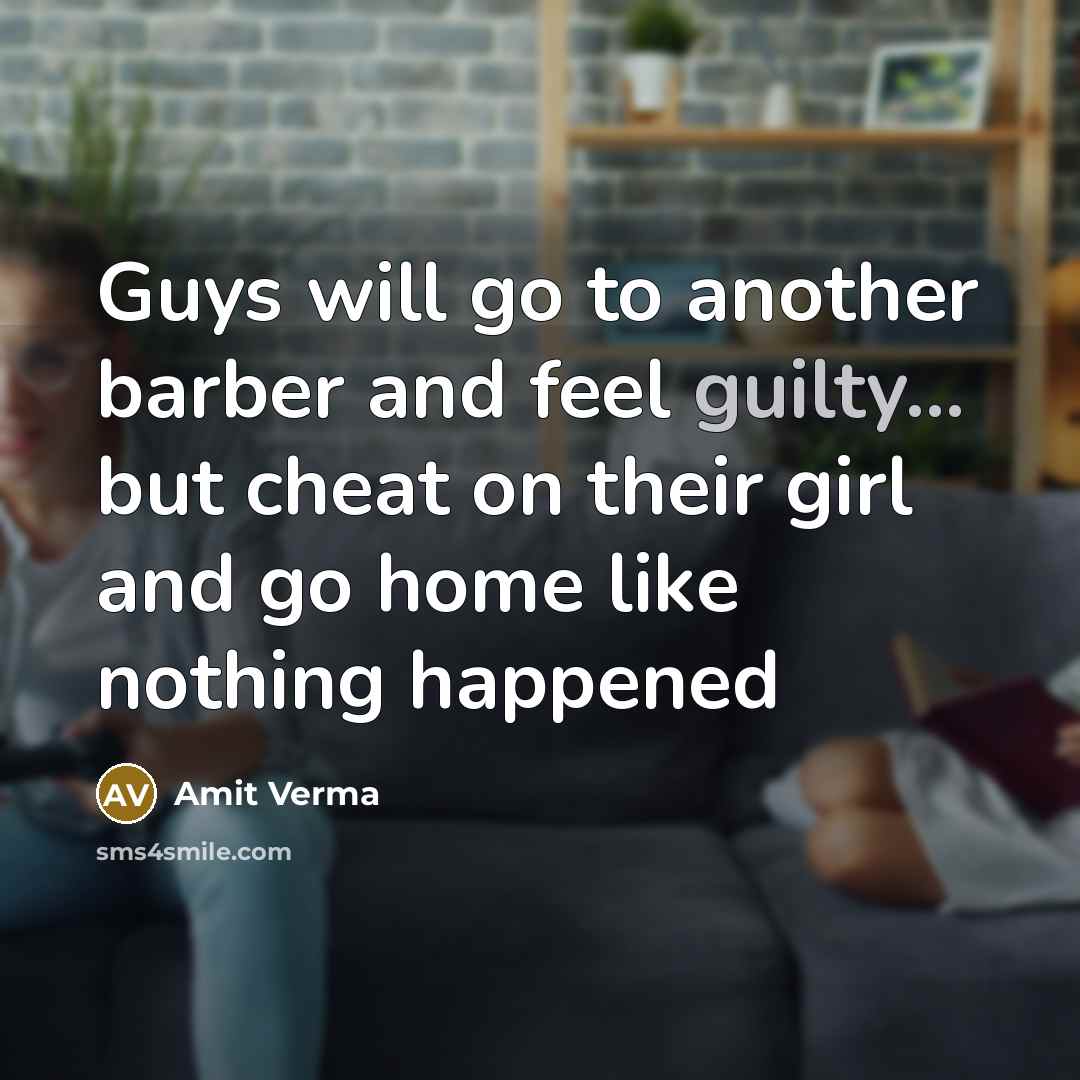 “Guys will go to another barber and feel guilty... but…” quote by Amit Verma