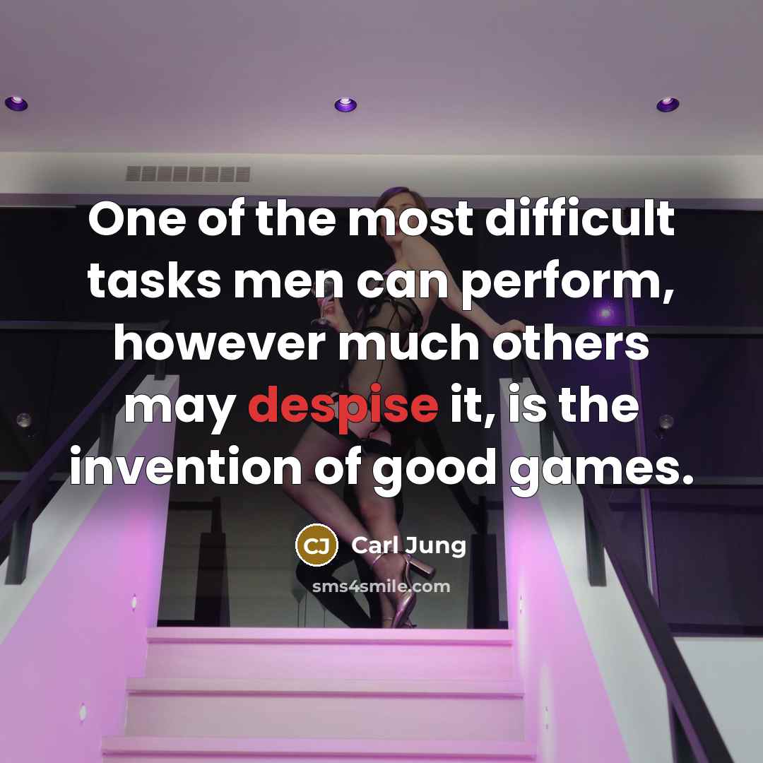 “One of the most difficult tasks men can perform, however…” quote by Carl Jung